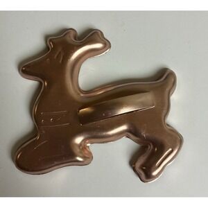 Cookie Cutter Christmas Flying Reindeer Copper With Handle Vintage